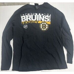 Reebok Boston Bruins NHL Men’s Size Large Thermal Long Sleeve Shirt Waffle Knit